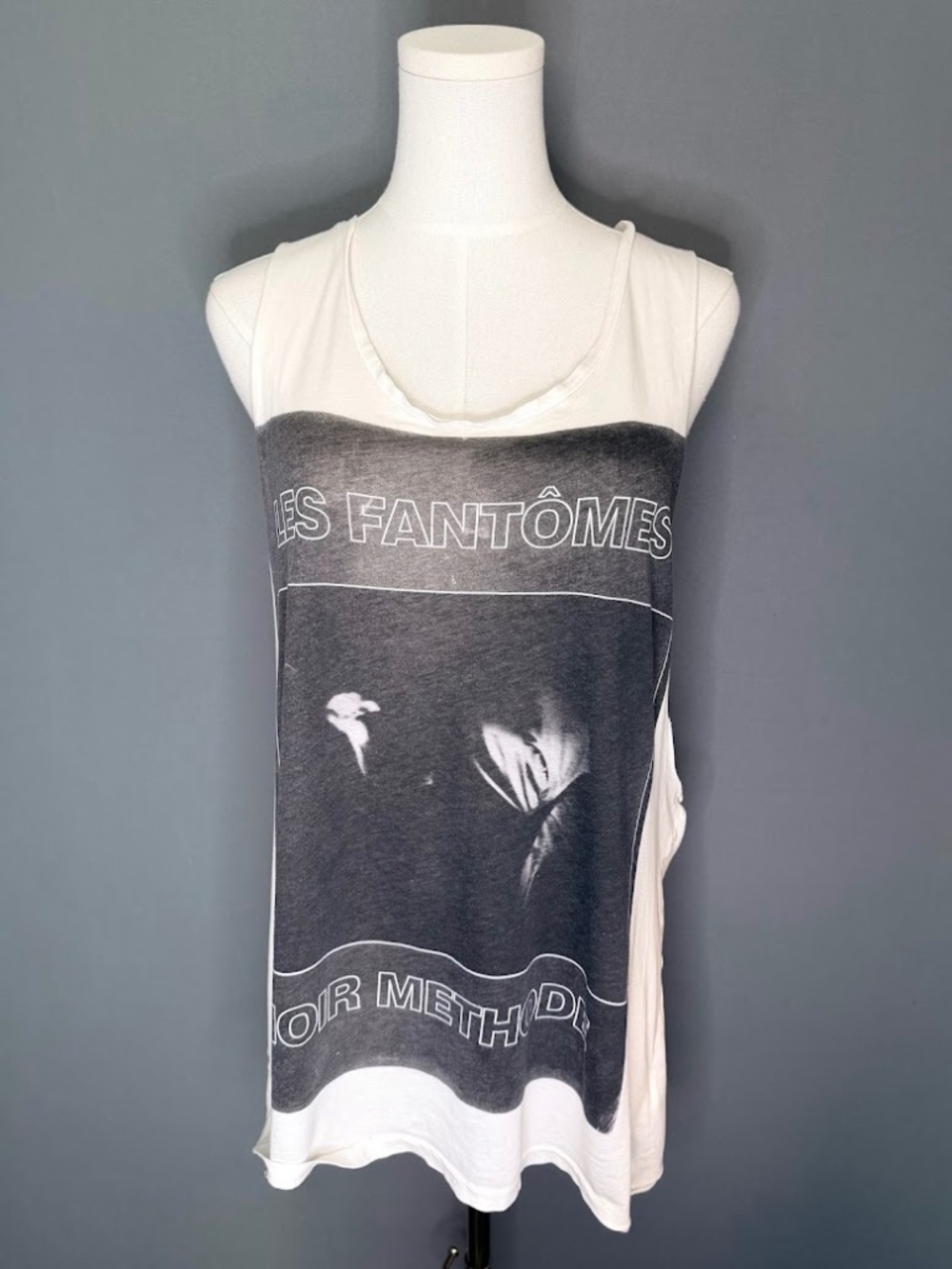 AllSaints Les Fantômes Graphic Tank Top Size XXLarge Oversized Sleeveless Shirt